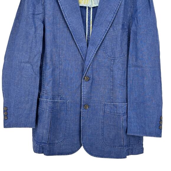 The Territory Ahead Linen Beachcomber Blazer L Mens NEW Sport Coat Blue Jacket - Picture 5 of 12